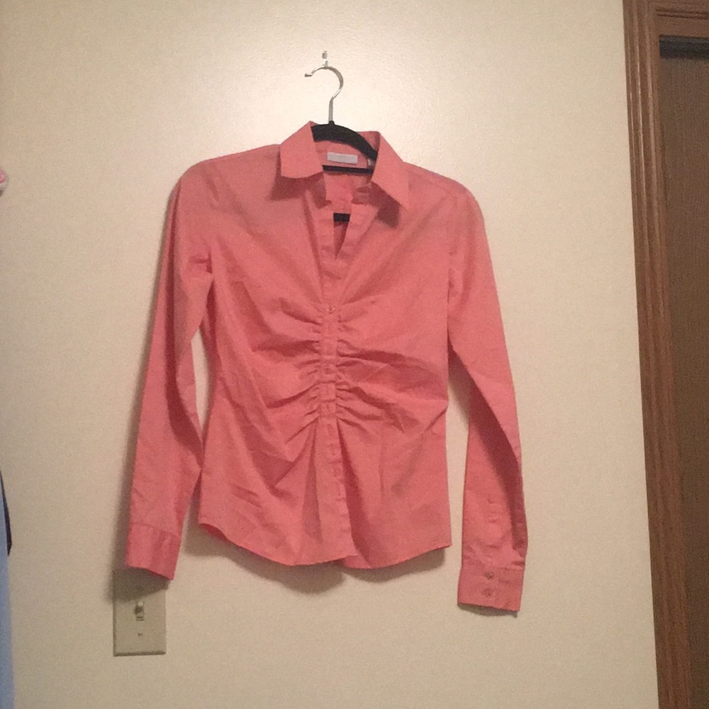 Synched button down - Peach